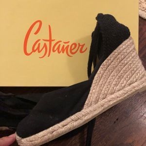 Castaner espadrille heels (tie around ankle)